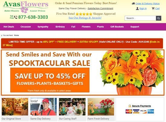 Avas Flowers order flowers online